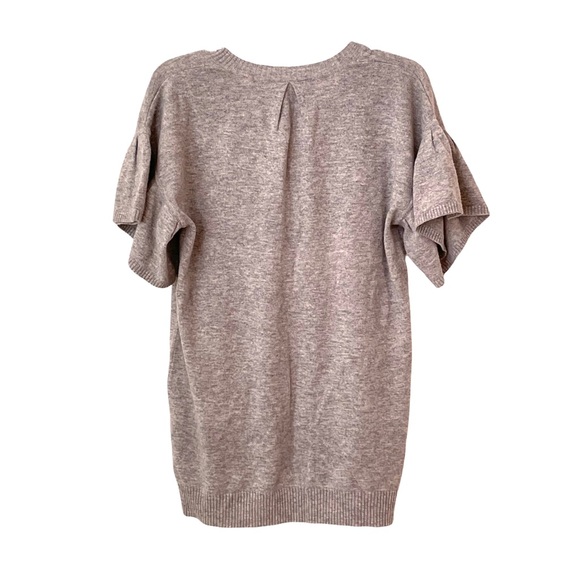 COPY - BCBG kittenish flutter sleeve v-neck sweater - Picture 3 of 6